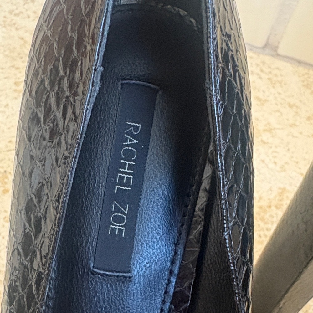 Rachel Zoe Black Textured Heels - Picture 4 of 9